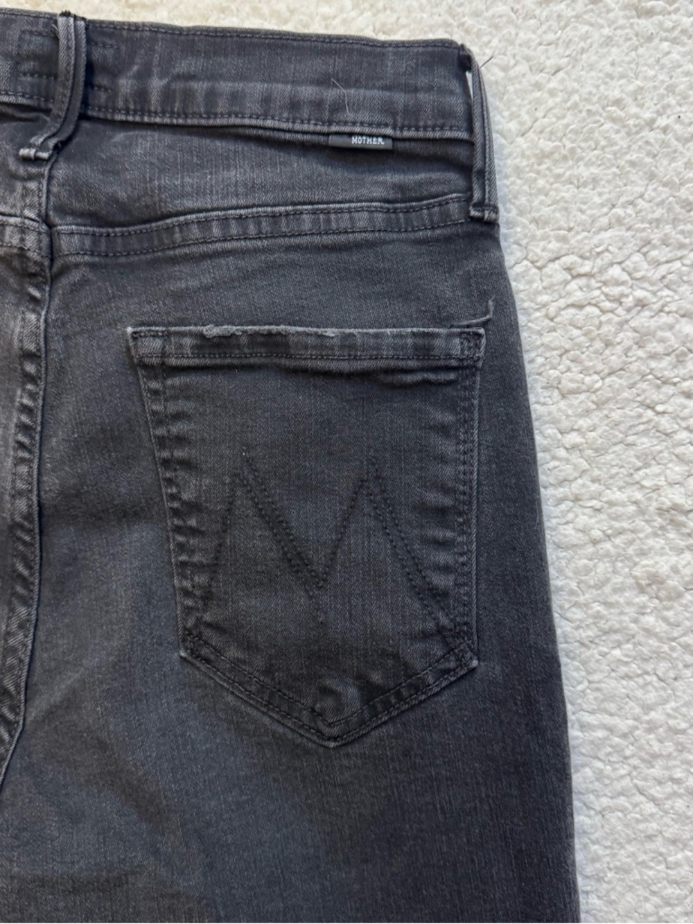 Mother The Pixie Dazzler Ankle Fray Not Guilty Jeans Size 27 Black - Picture 12 of 12